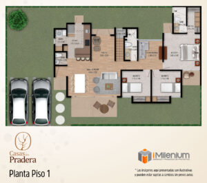 Planta 1 piso Casas de la Pradera