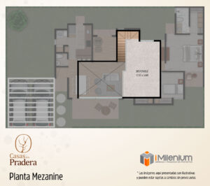 Planta mezanine Casas de la Pradera