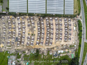 Foto de avance de obra del proyecto Bosques de Sagano del 2 de julio de 2025