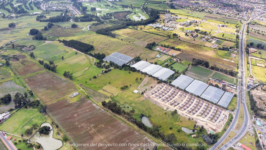 Vistas del lote de Bosques de la Riviera mostrando bosques nativos, lagunas y senderos en Cajicá